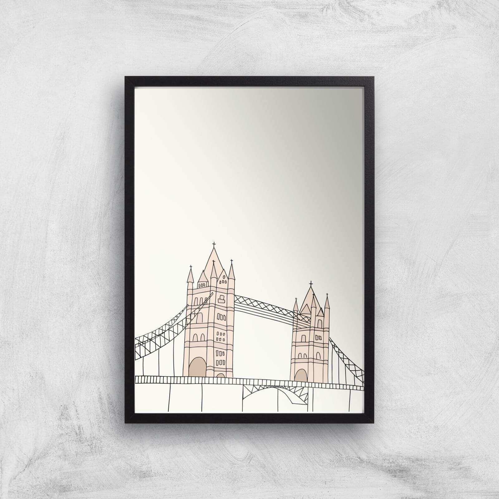London Tower Bridge Giclee Art Print - A3 - Black Frame