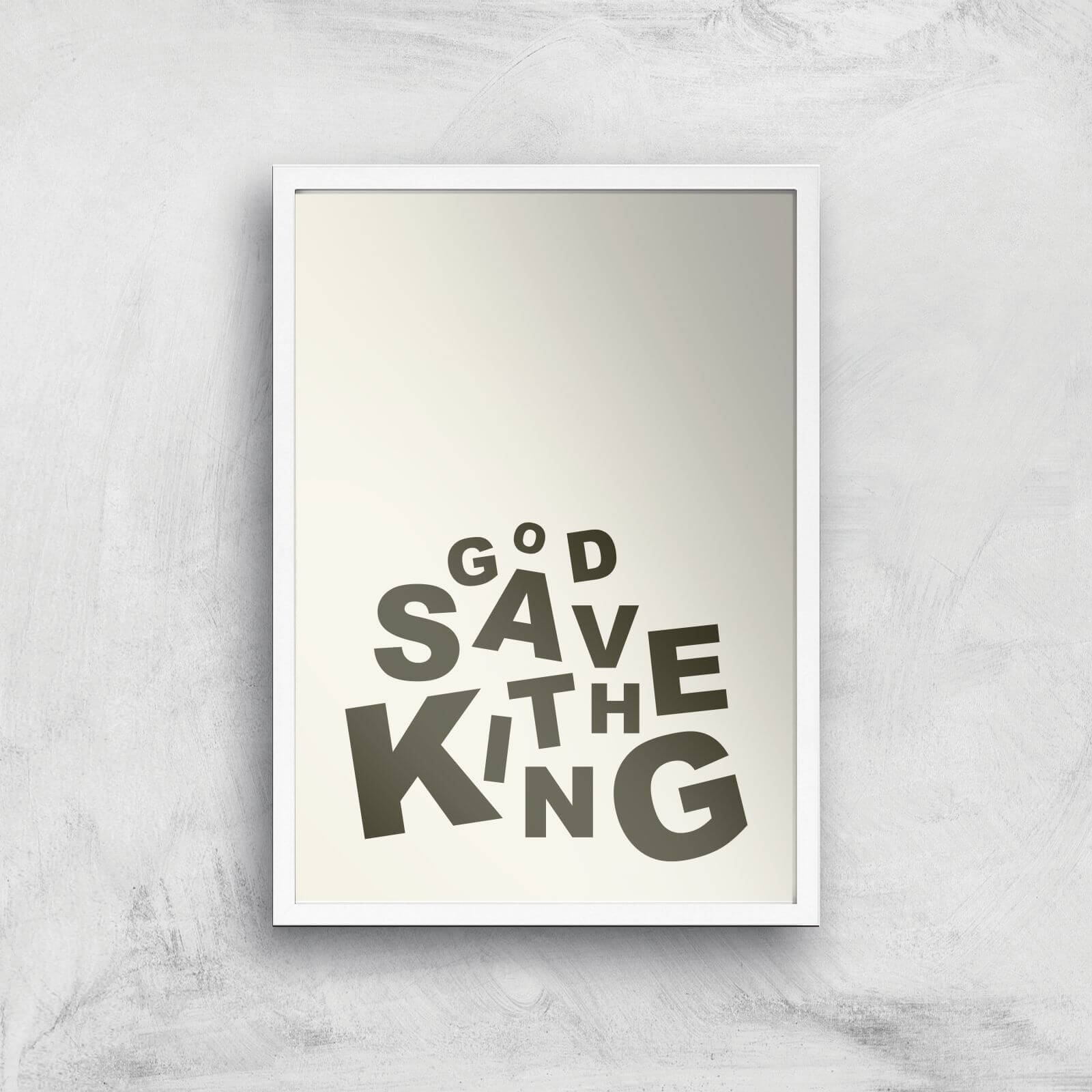 God Save The King Light Giclee Art Print - A2 - White Frame