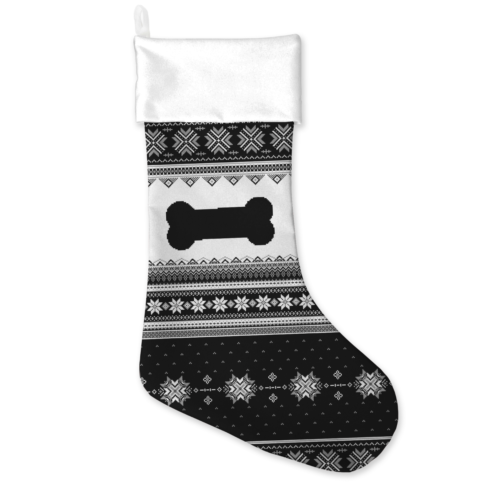 Festive Dog Bone Christmas Stocking