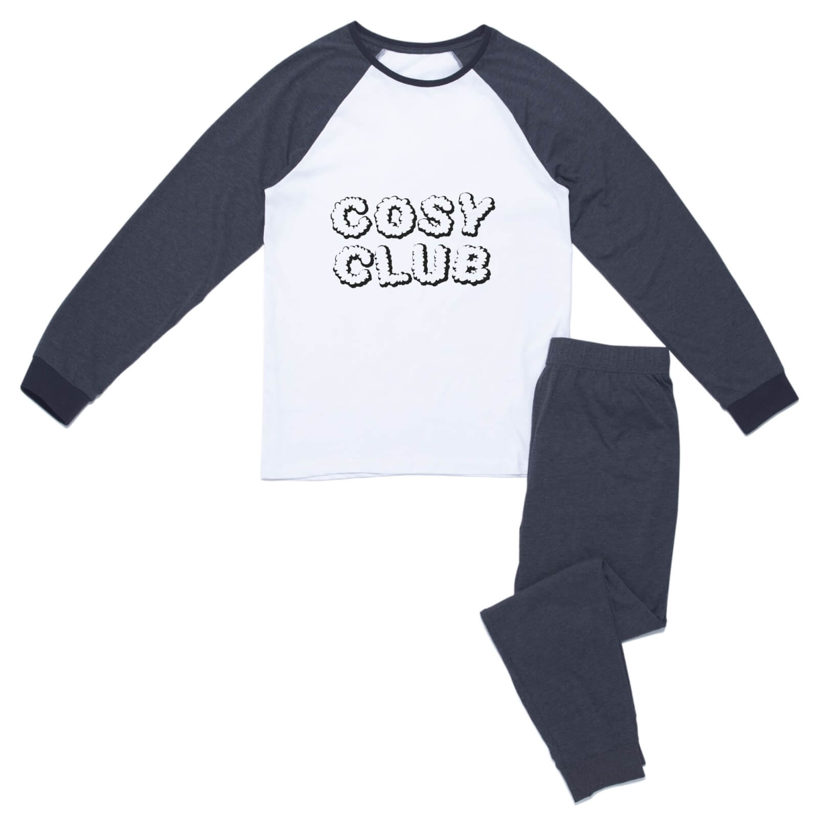 Cosy Club Men's Pyjama Set - Navy White - S - Navy White