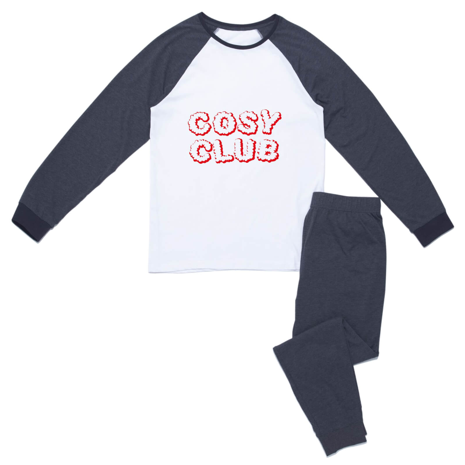 Cosy Club Men's Pyjama Set - Navy White - M - Navy White