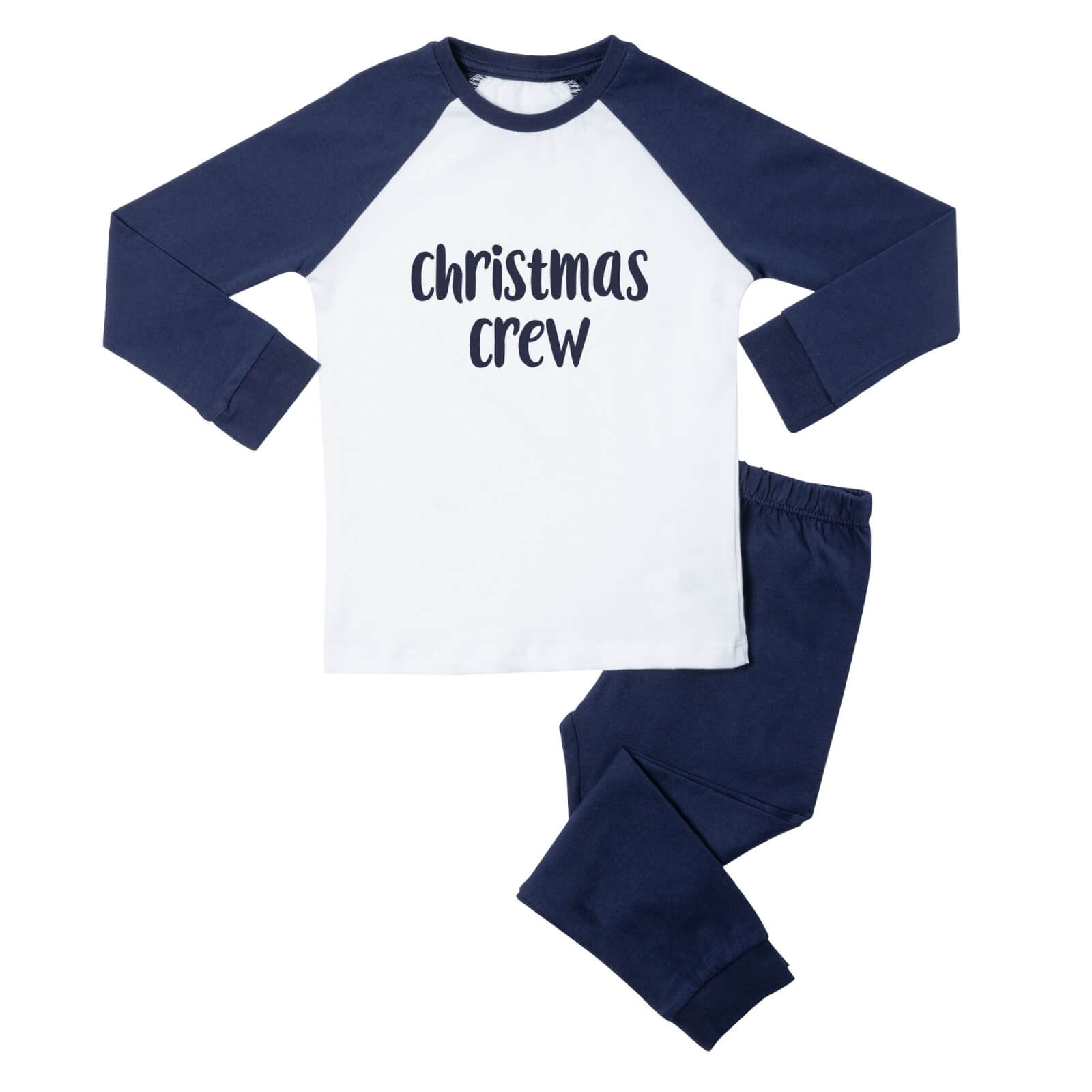Christmas Crew Kids' Pyjamas - Navy White - 3-4 Years - Navy White