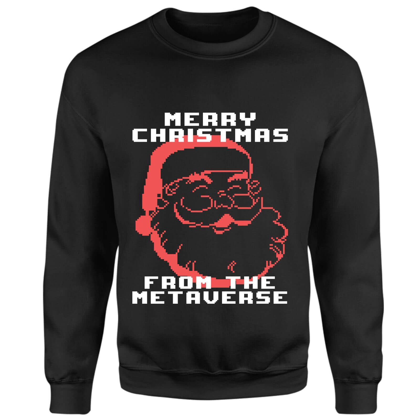 Merry Christmas From The Metaverse Sweatshirt - Black - S - Black