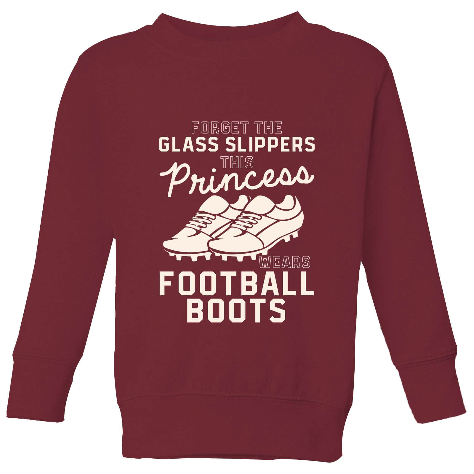 This Princess Wear Football Boots Kids' Sweatshirt - Burgundy - 11-12 Years - Burgundy