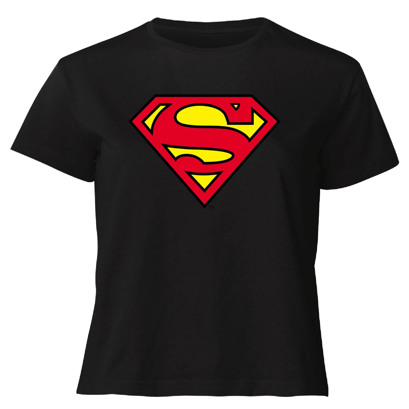 

Official Superman Shield Women's Cropped T-Shirt - Black - M - Nero