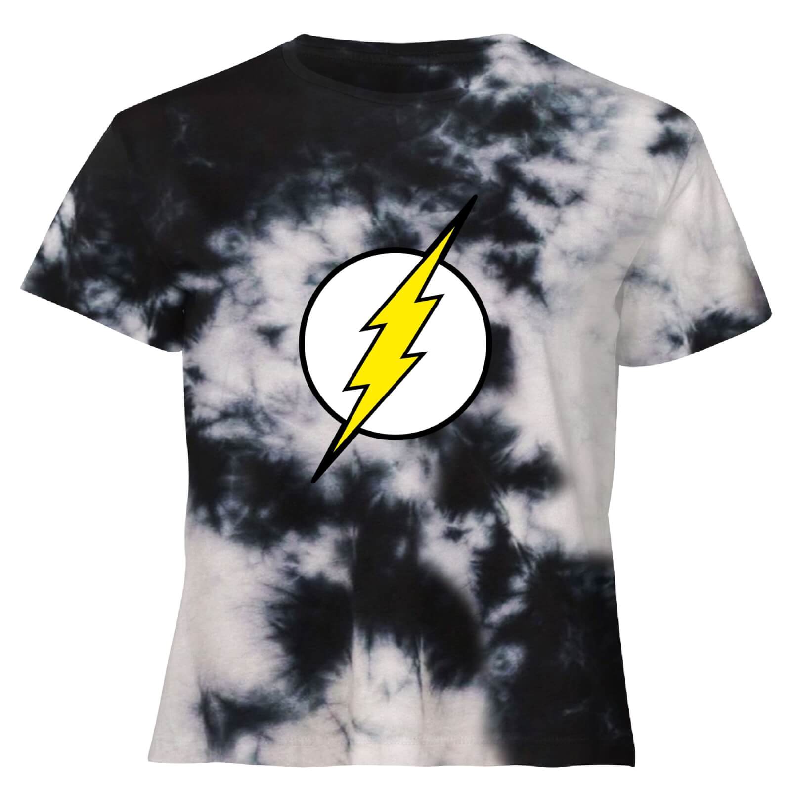 

Justice League Flash Logo Women's Cropped T-Shirt - Black Tie Dye - XXL - Black Tie Dye