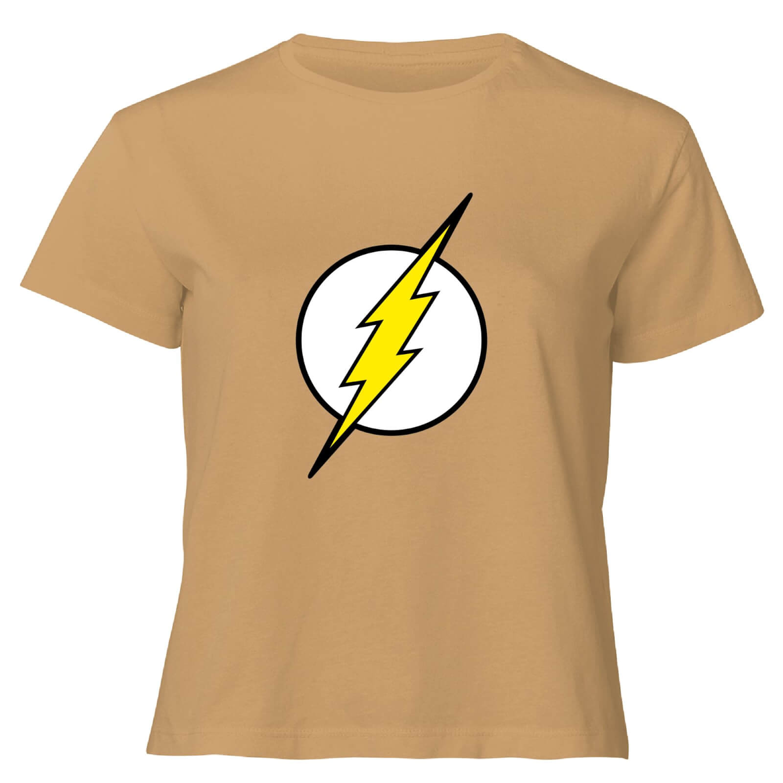 

Justice League Flash Logo Women's Cropped T-Shirt - Tan - XXL - Tan