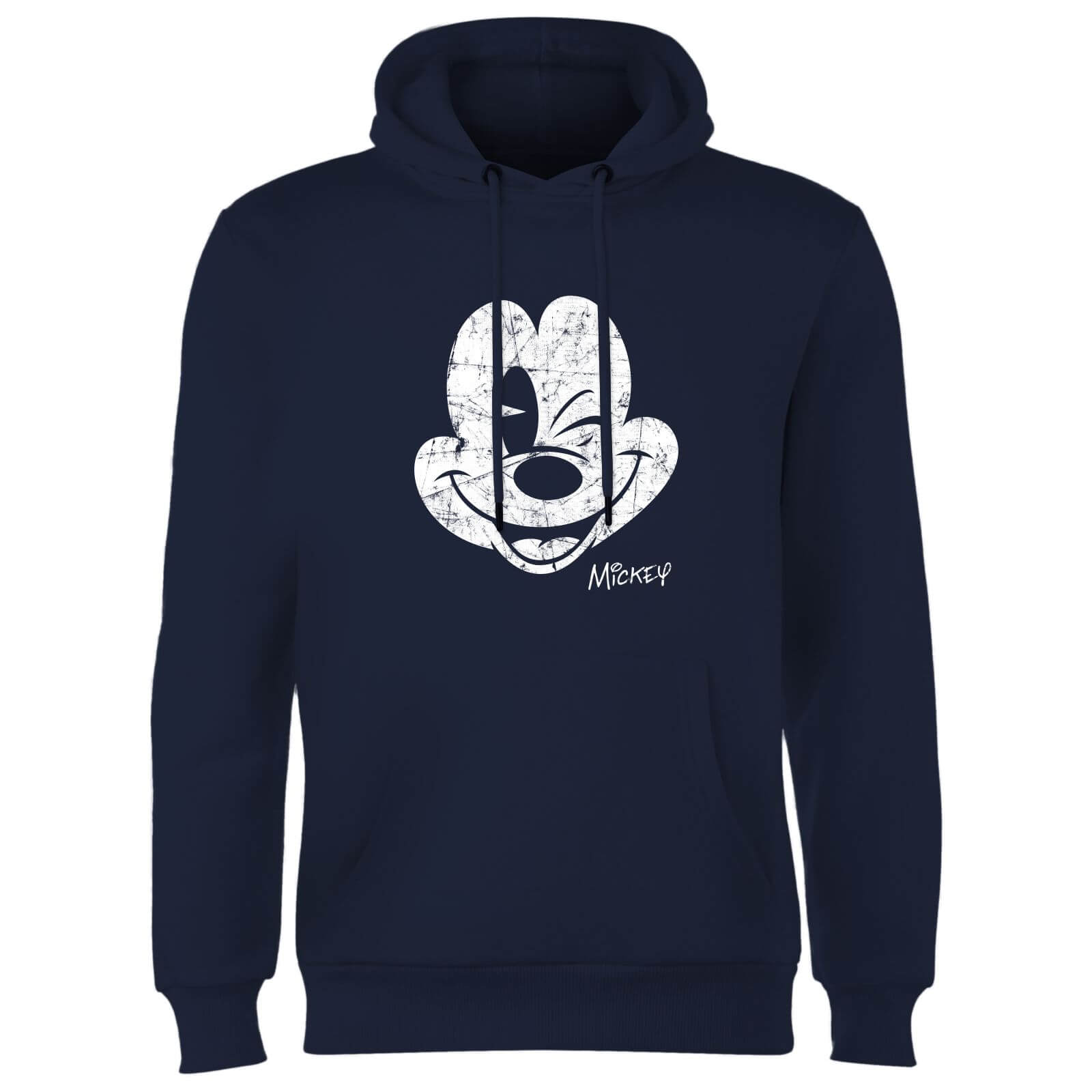 

Disney Mickey Mouse Worn Face Hoodie - Navy - XL - Blu Navy