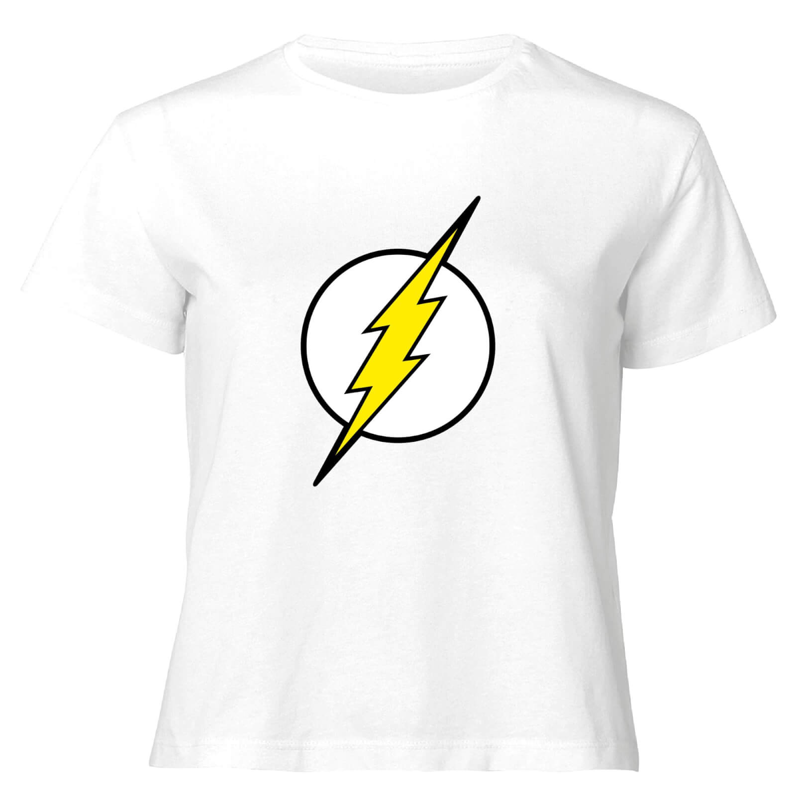 

Justice League Flash Logo Women's Cropped T-Shirt - White - XXL - Bianco