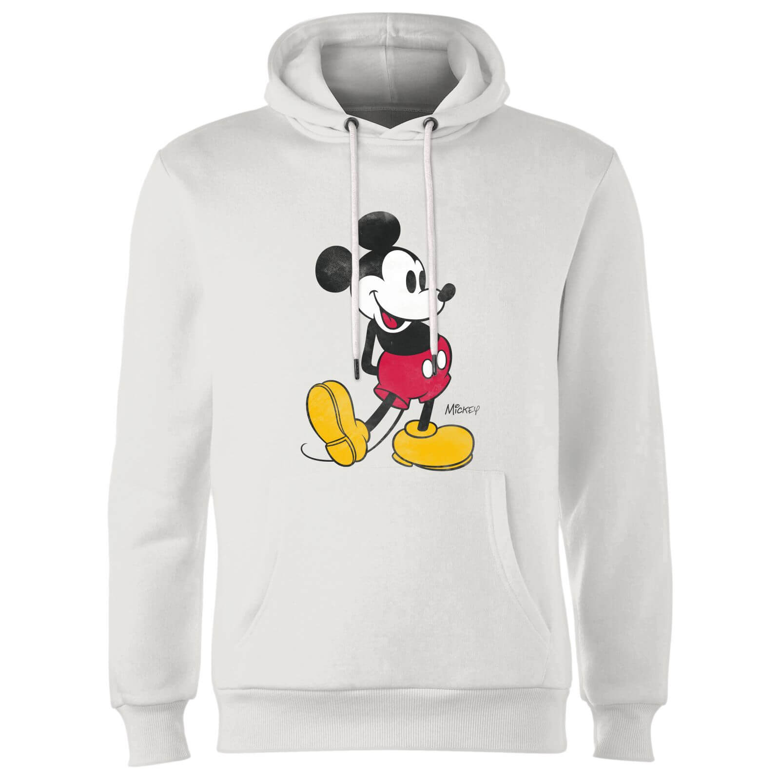 Disney Mickey Mouse Classic Kick Hoodie - White - XXL - Bianco