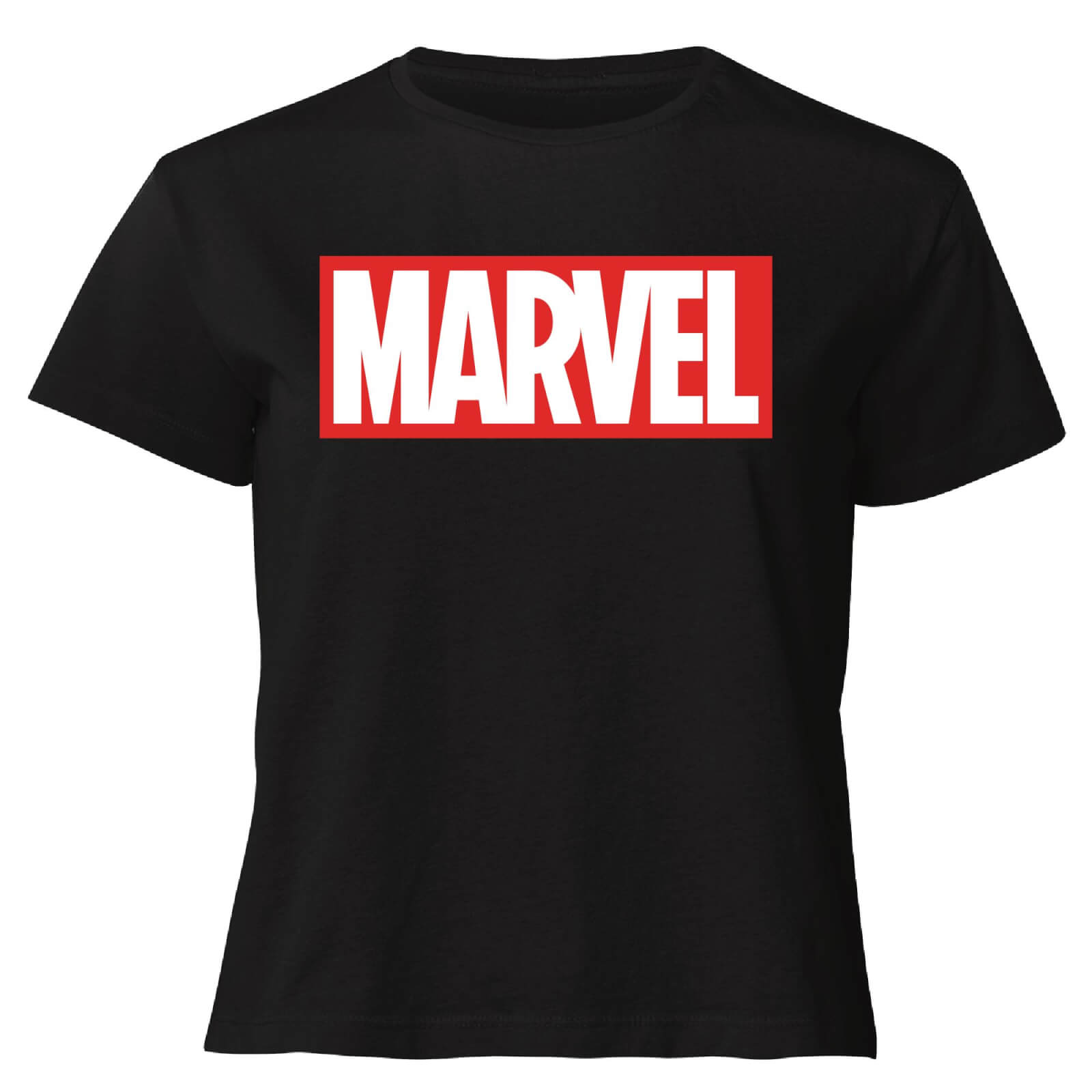 Marvel Logo Women’s Cropped T-Shirt – Black – XS – Schwarz