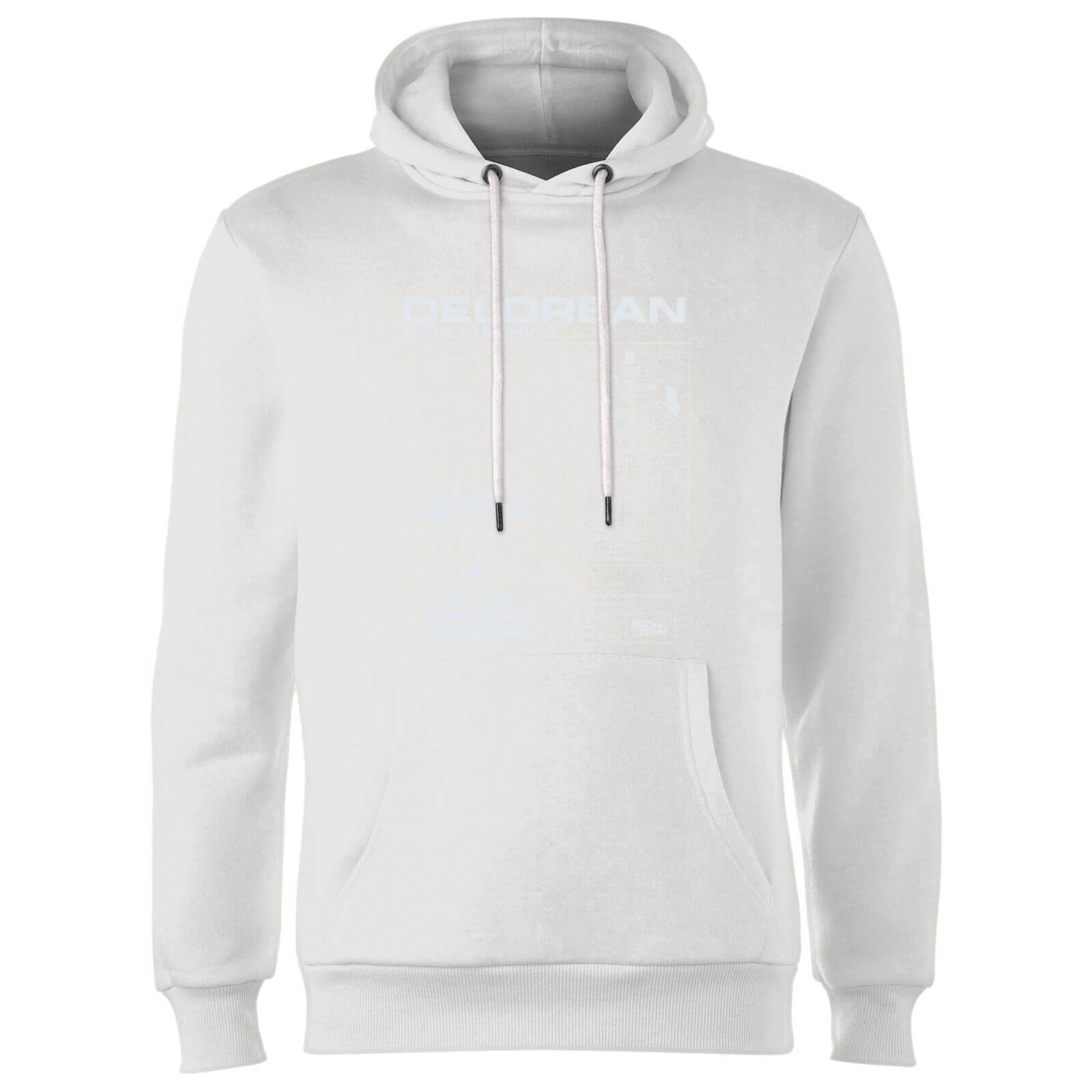 

Back To The Future Delorean Schematic Hoodie - White - S - Bianco