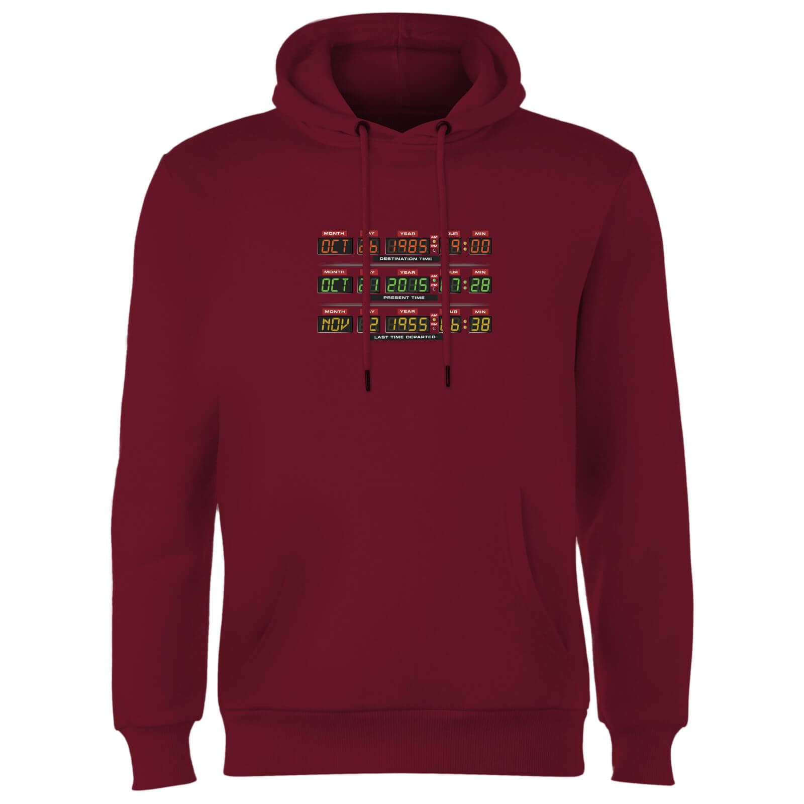 

Back To The Future Destination Clock Hoodie - Burgundy - S - Burgundy