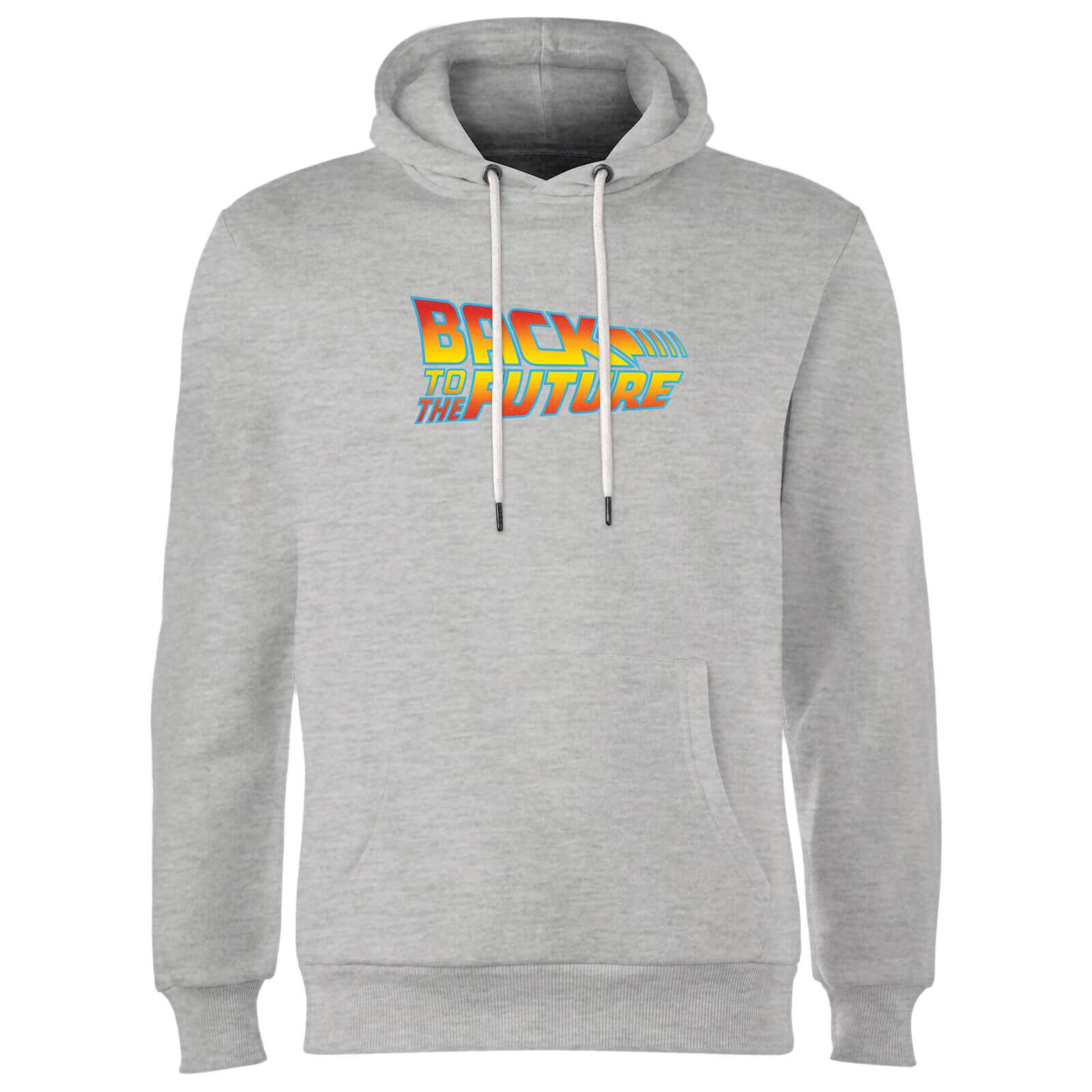 Back To The Future Classic Logo Hoodie - Grey - S - Grey