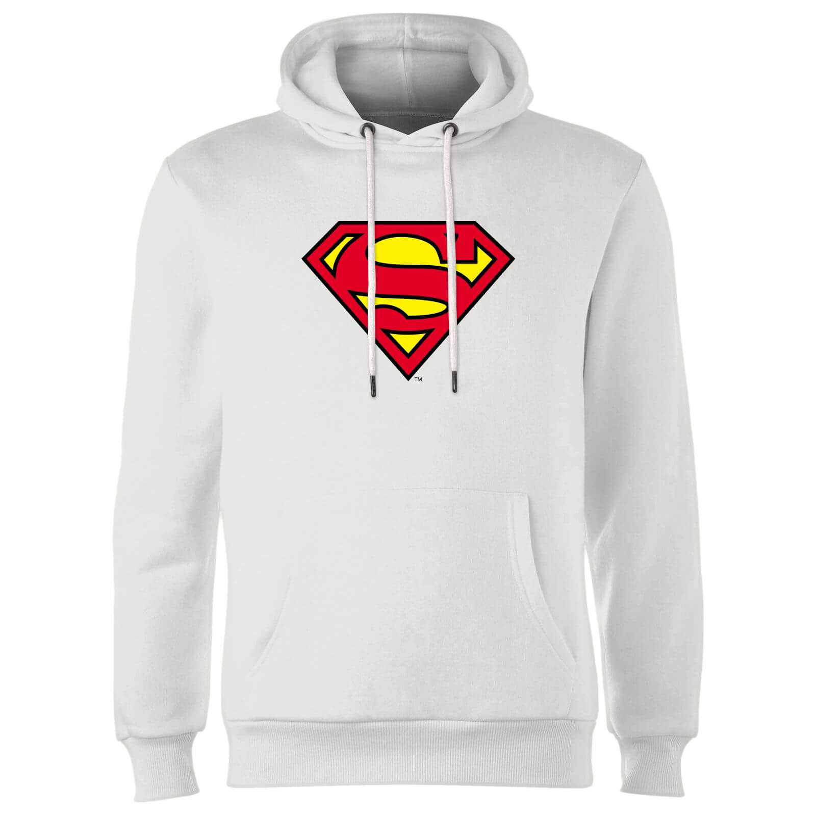 

Official Superman Shield Hoodie - White - XXL - Bianco