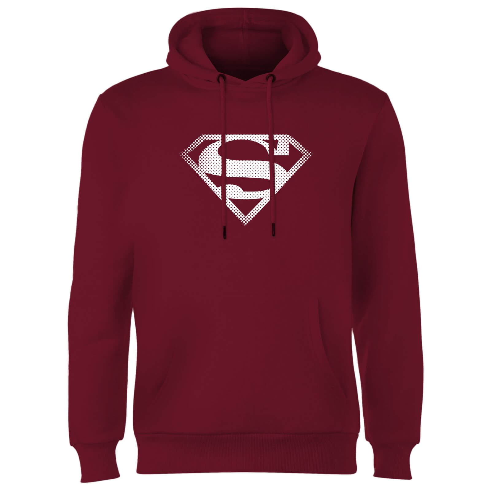 Superman Spot Logo Hoodie - Burgundy - XXL - Burgundy