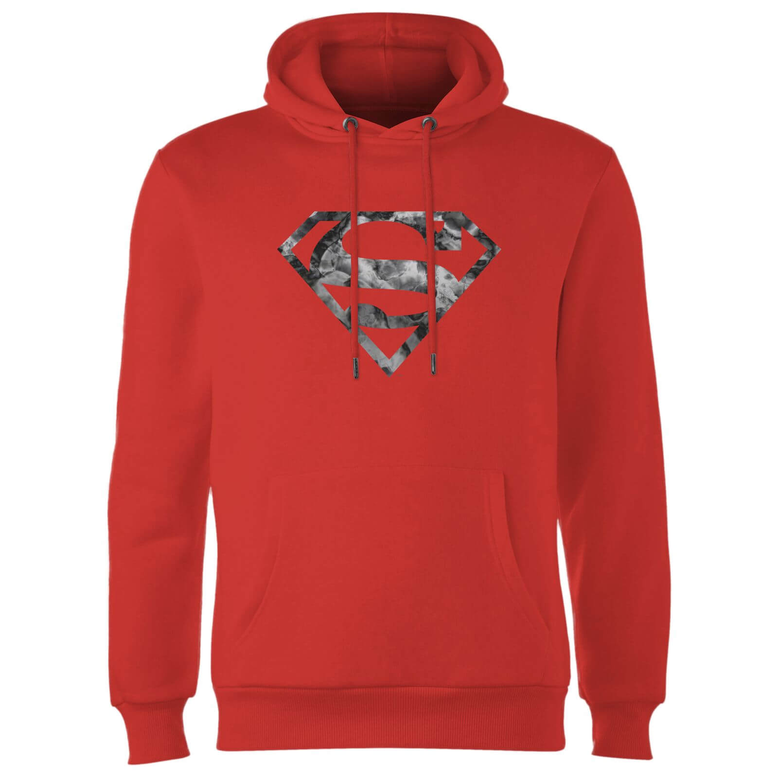 Marble Superman Logo Hoodie - Red - L - Rosso