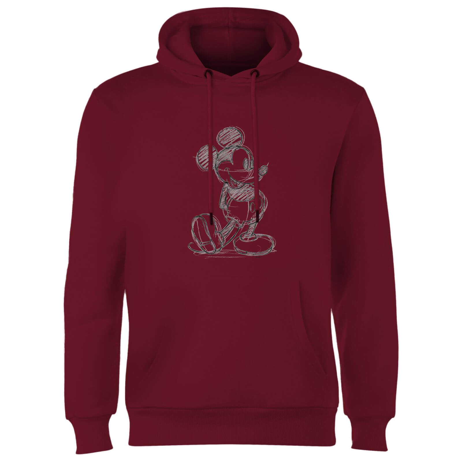 Disney Mickey Mouse Sketch Hoodie - Burgundy - XXL - Burgundy