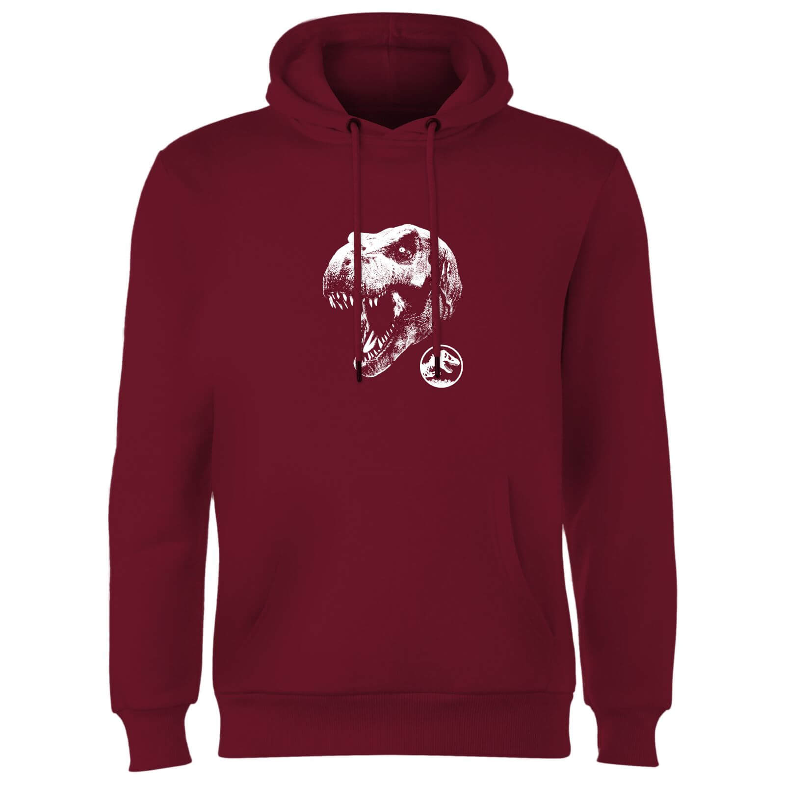 Jurassic Park T Rex Hoodie - Burgundy - S - Burgundy