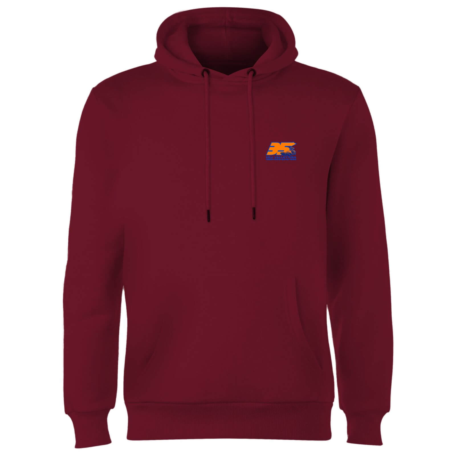 

Back To The Future 35 Hill Valley Front Hoodie - Burgundy - L - Burgundy