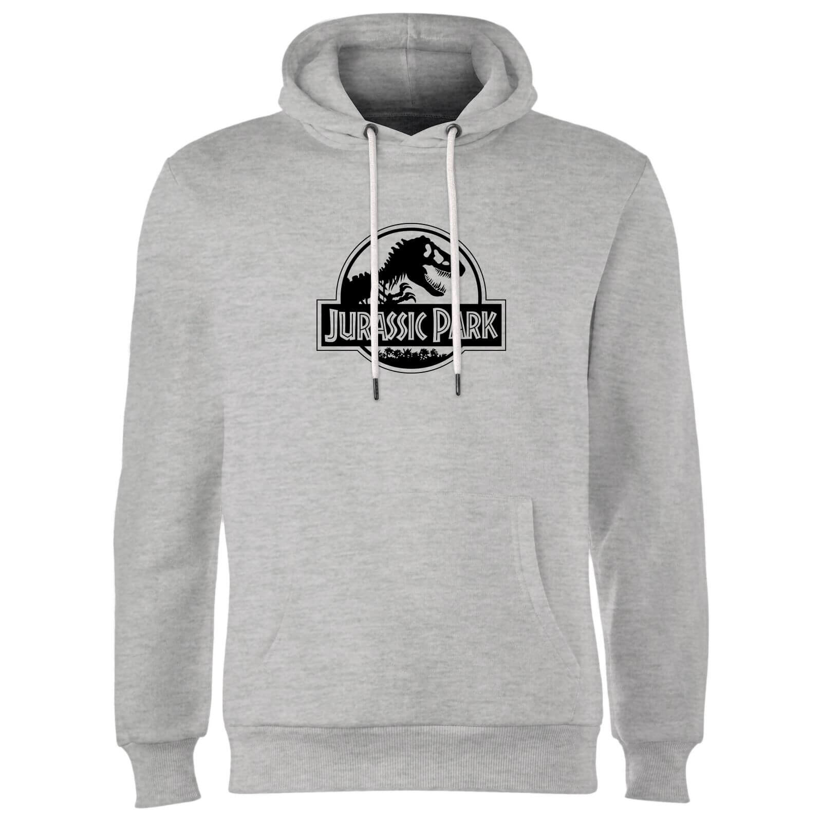 Jurassic Park Logo Hoodie - Grey - M - Grey