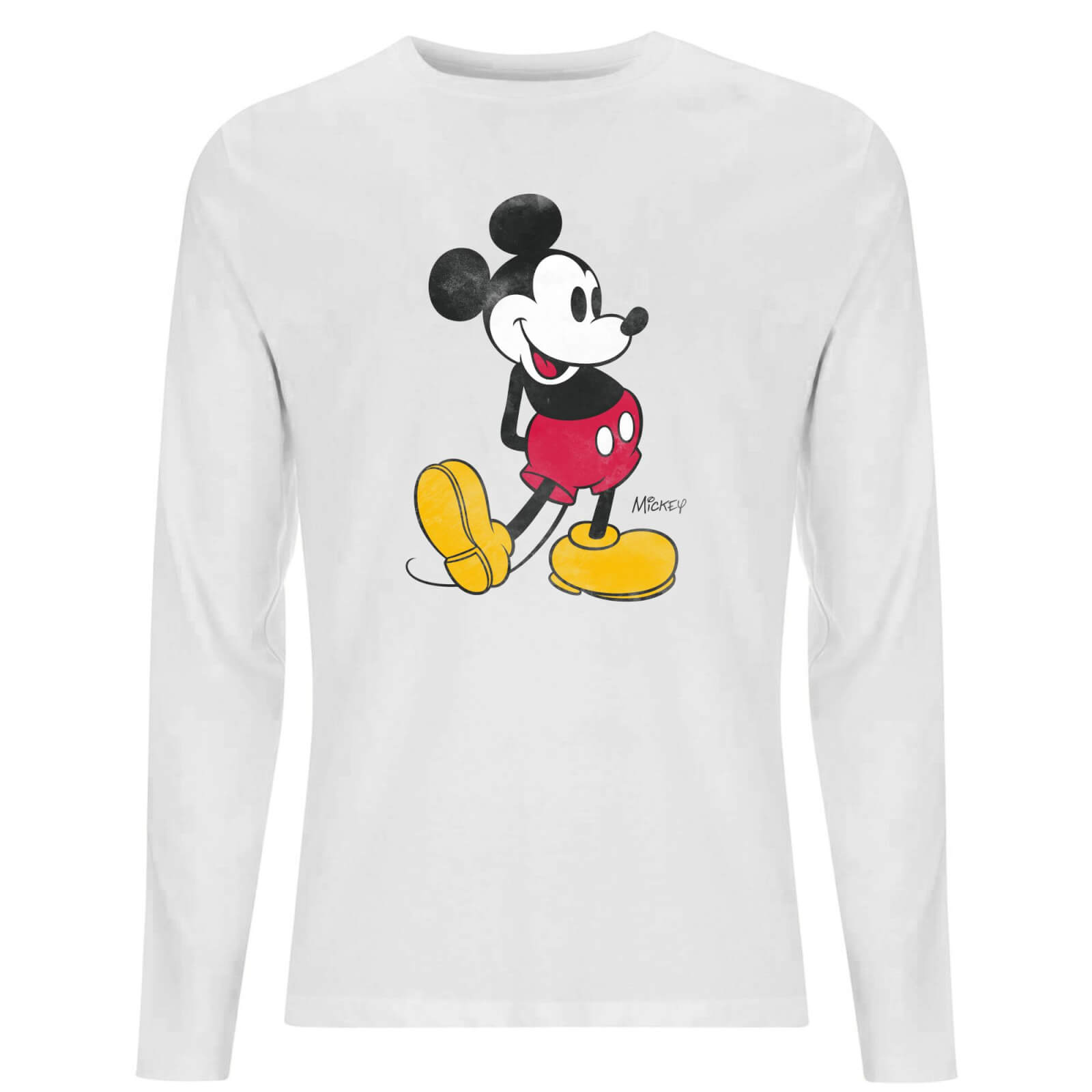 

Disney Mickey Mouse Classic Kick Men's Long Sleeve T-Shirt - White - XXL - Bianco