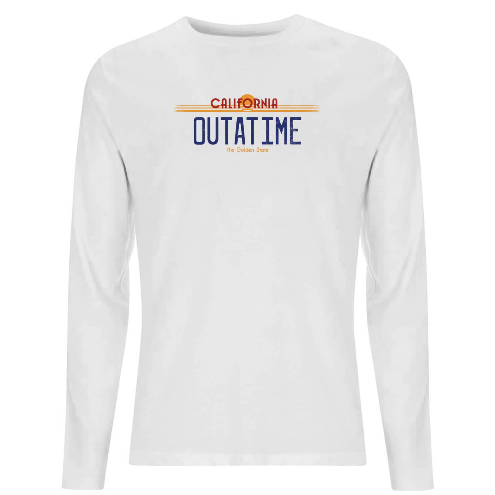 

Back To The Future Outatime Plate Men's Long Sleeve T-Shirt - White - M - Bianco