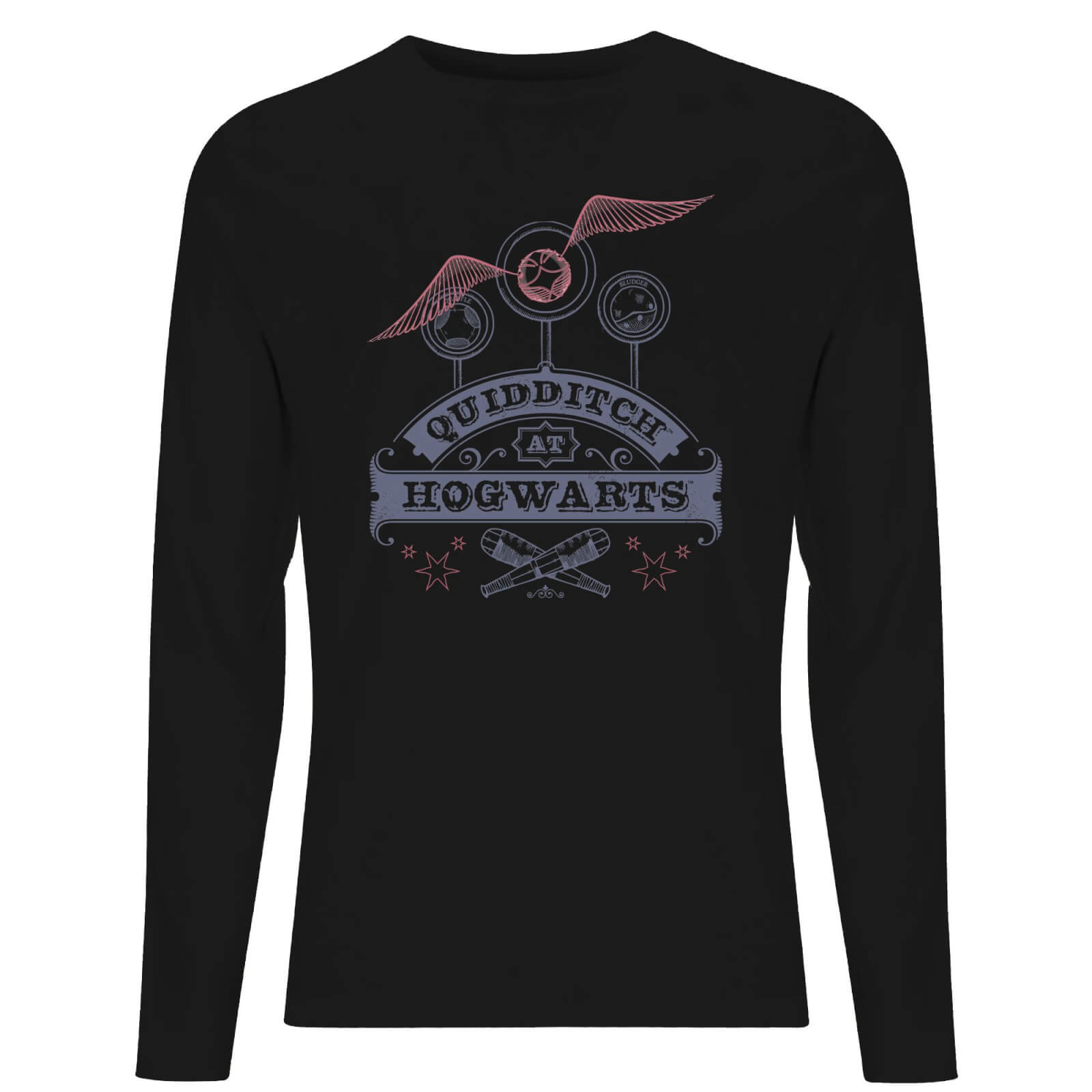 Harry Potter Quidditch At Hogwarts Men's Long Sleeve T-Shirt - Black - XXL - Black