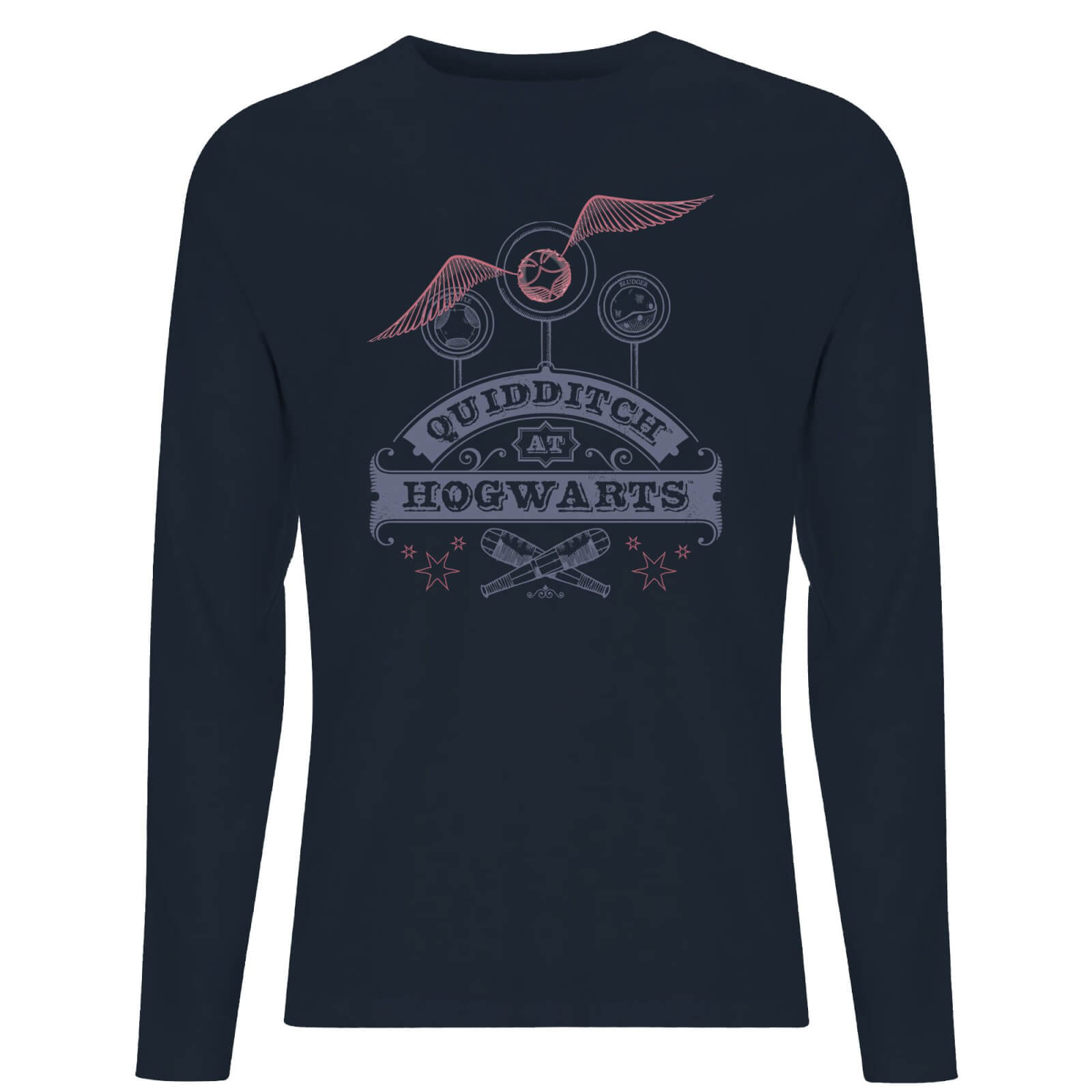

Harry Potter Quidditch At Hogwarts Men's Long Sleeve T-Shirt - Navy - XL - Blu Navy
