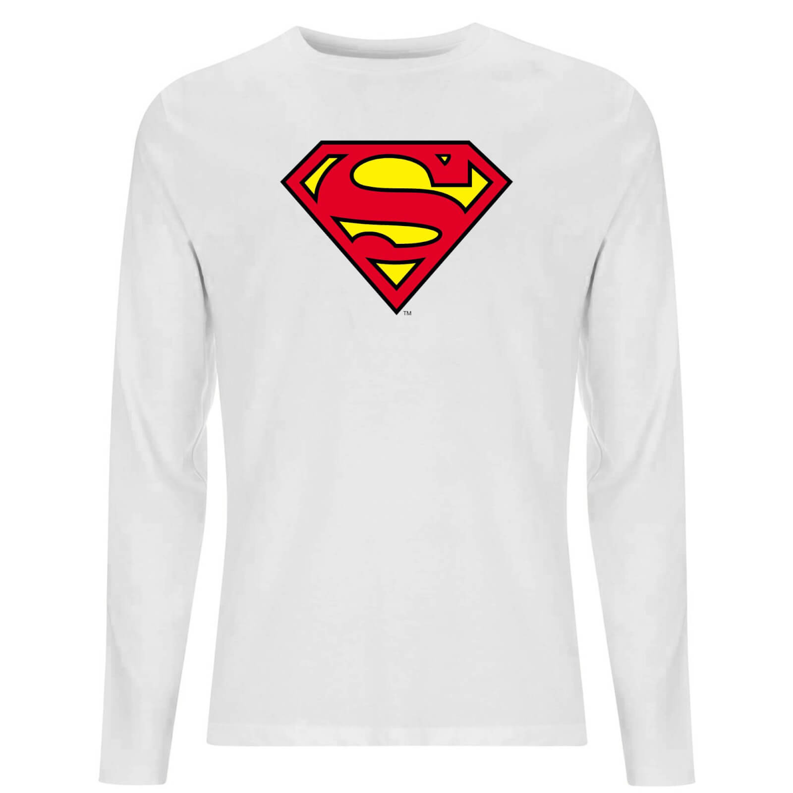 

Official Superman Shield Men's Long Sleeve T-Shirt - White - XXL - Bianco