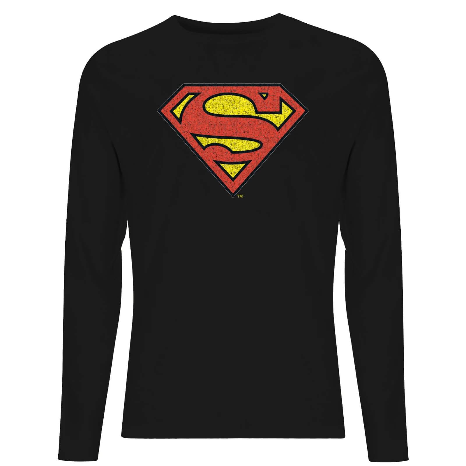

Official Superman Crackle Logo Men's Long Sleeve T-Shirt - Black - M - Nero