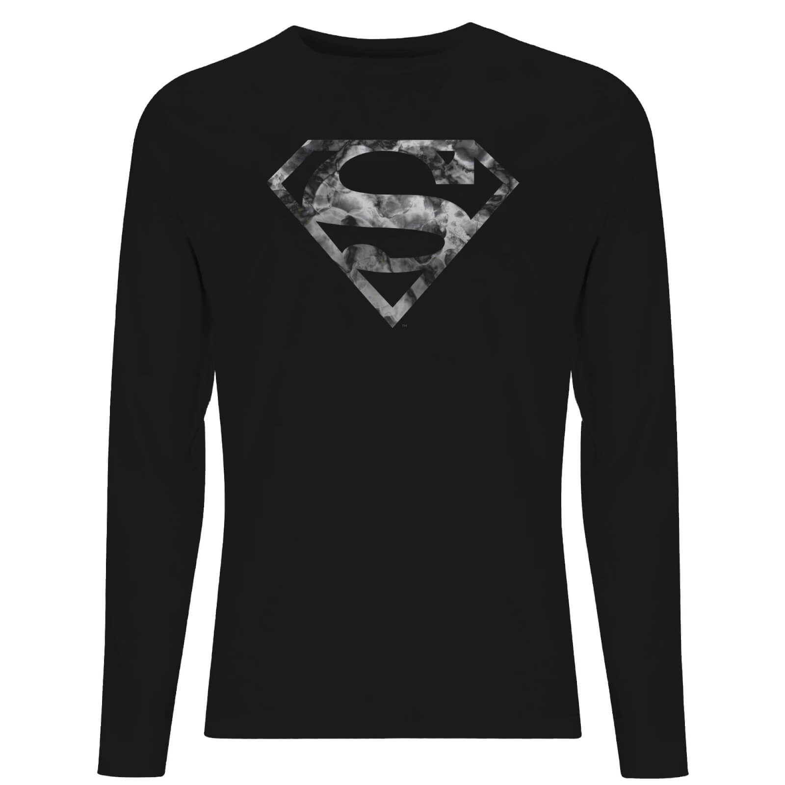 

Marble Superman Logo Men's Long Sleeve T-Shirt - Black - XS - Nero