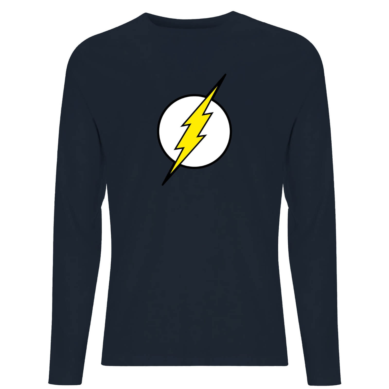 Justice League Flash Logo Men's Long Sleeve T-Shirt - Navy - Xs - Navy Blauw