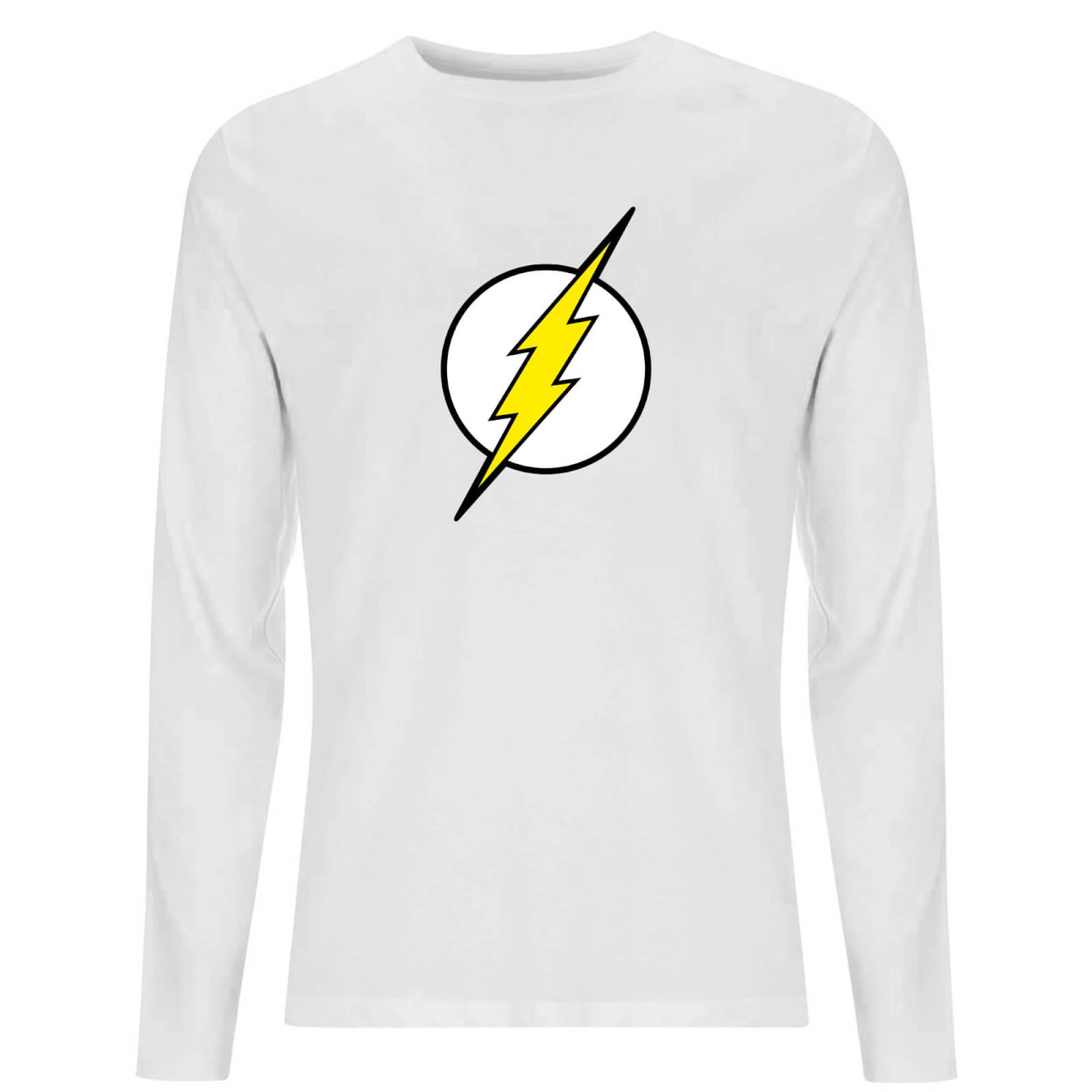 

Justice League Flash Logo Men's Long Sleeve T-Shirt - White - XXL - Bianco