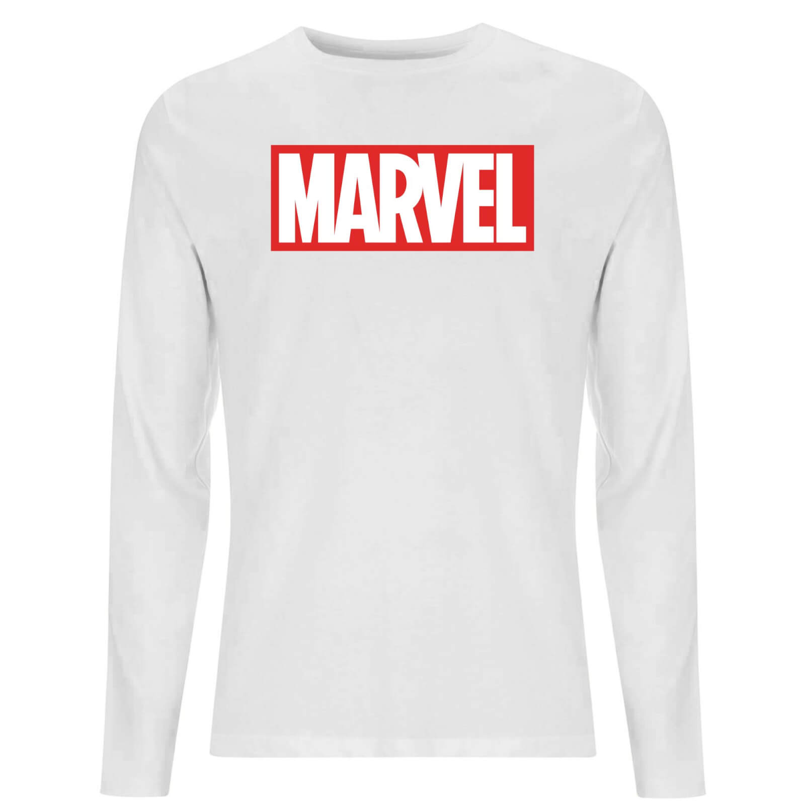 Marvel Logo Men's Long Sleeve T-Shirt - White - XL - White