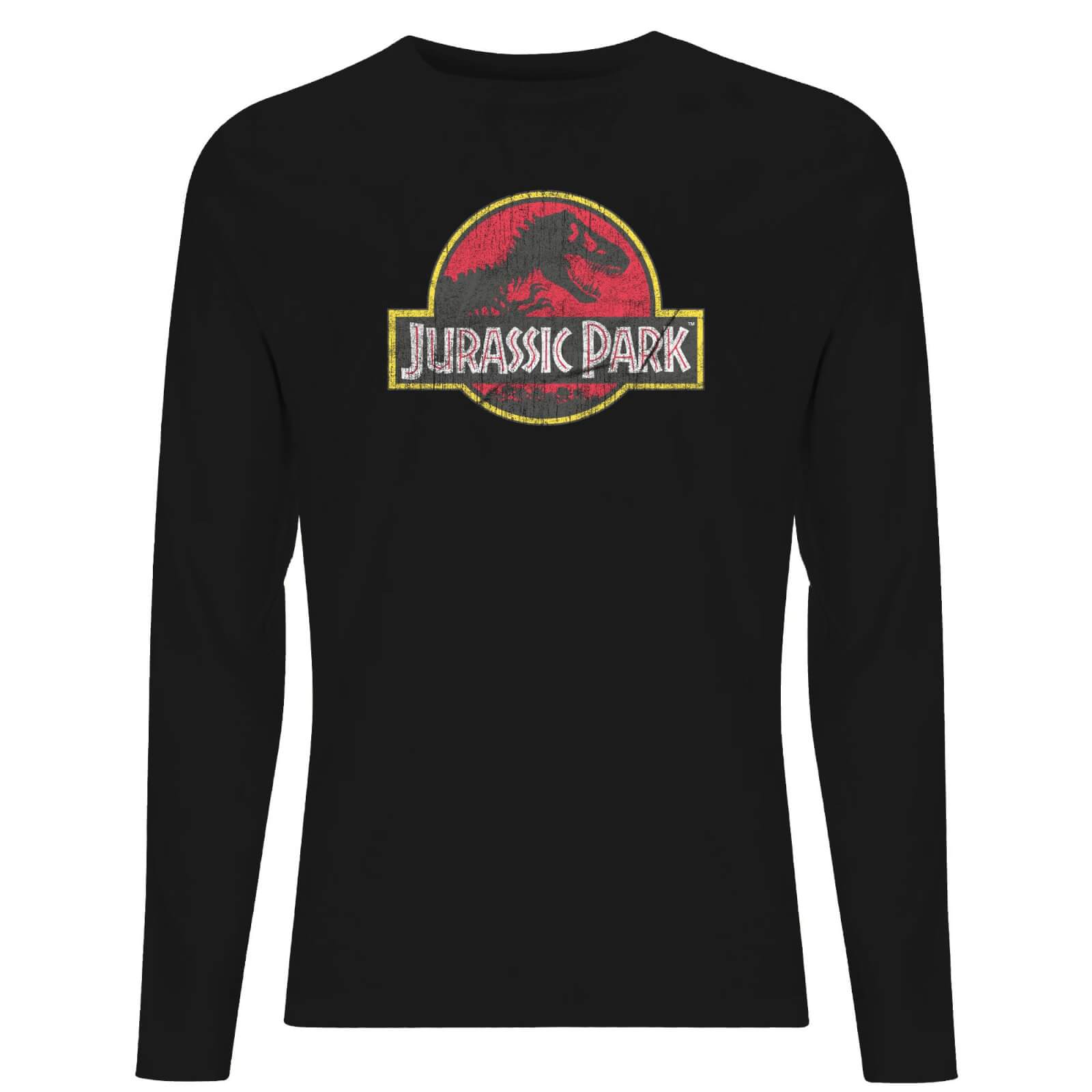 

Jurassic Park Logo Vintage Men's Long Sleeve T-Shirt - Black - L - Nero