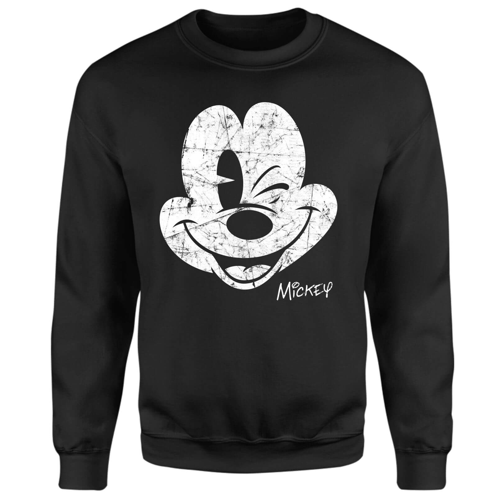 

Mickey Mouse Worn Face Sweatshirt - Black - XXL - Nero