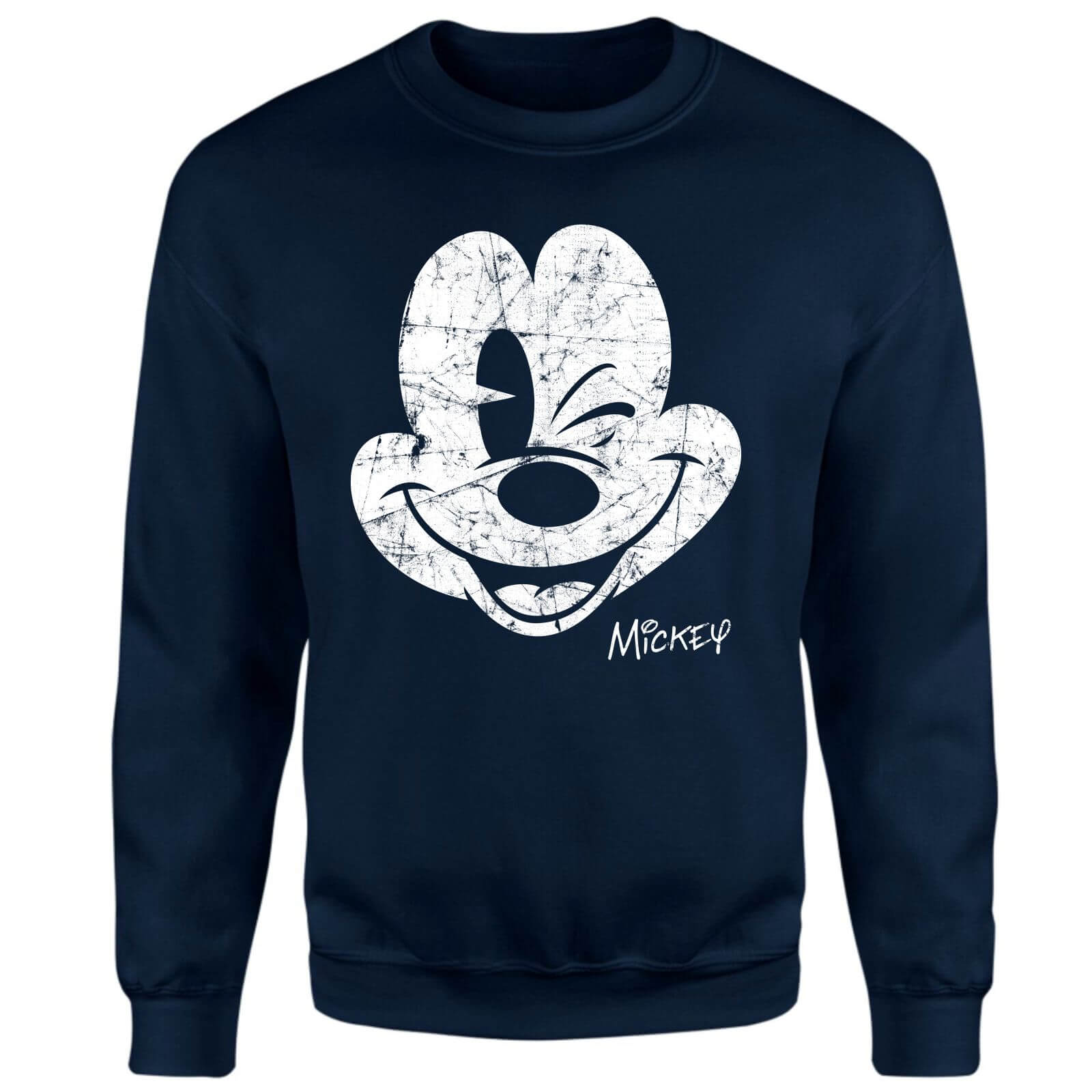 

Mickey Mouse Worn Face Sweatshirt - Navy - XL - Blu Navy