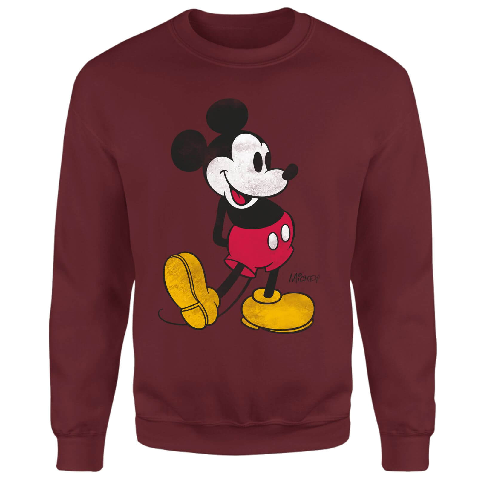 Mickey Mouse Classic Kick Sweatshirt - Burgundy - M - Burgundy