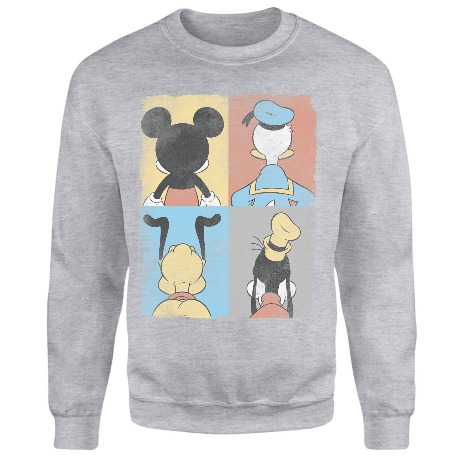 Donald Duck Mickey Mouse Pluto Goofy Tiles Sweatshirt - Grey - XS - Grey