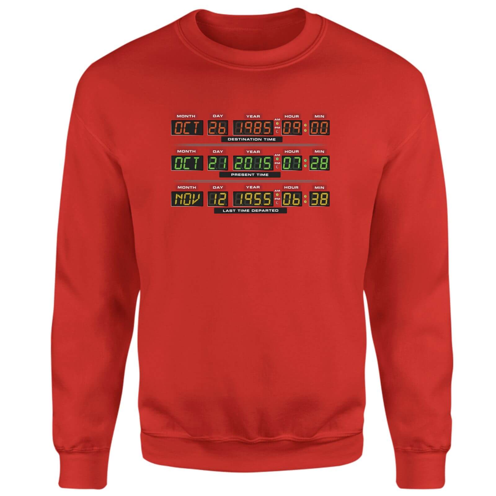 

Back To The Future Destination Clock Sweatshirt - Red - S - Rosso
