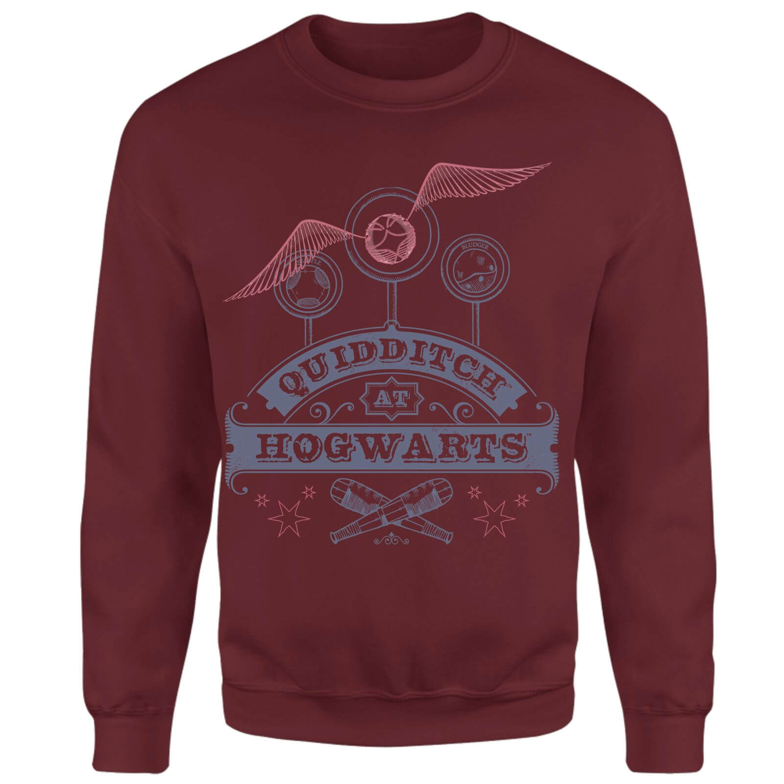 Harry Potter Quidditch At Hogwarts Sweatshirt - Burgundy - M - Burgundy