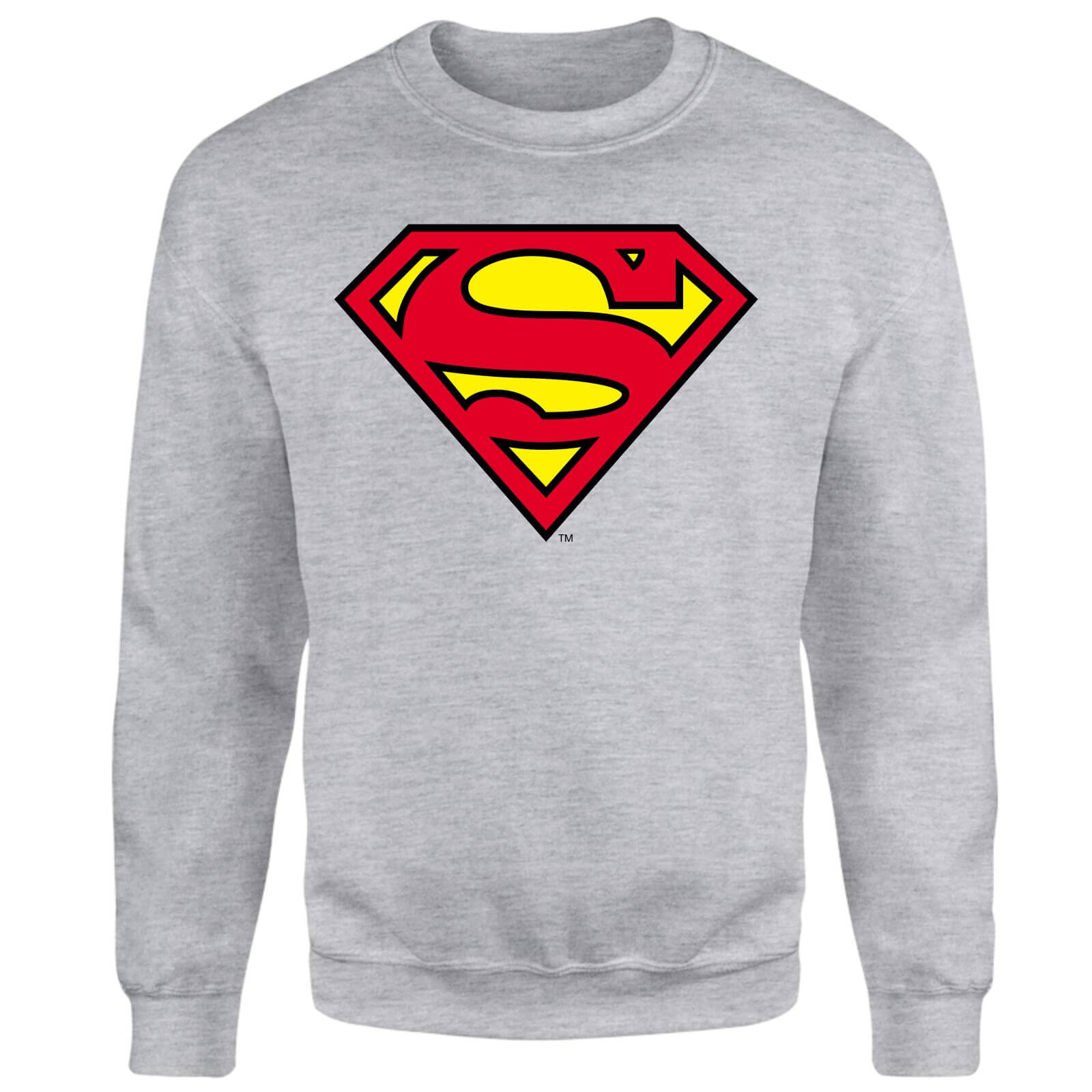 Official Superman Shield Sweatshirt - Grey - XS