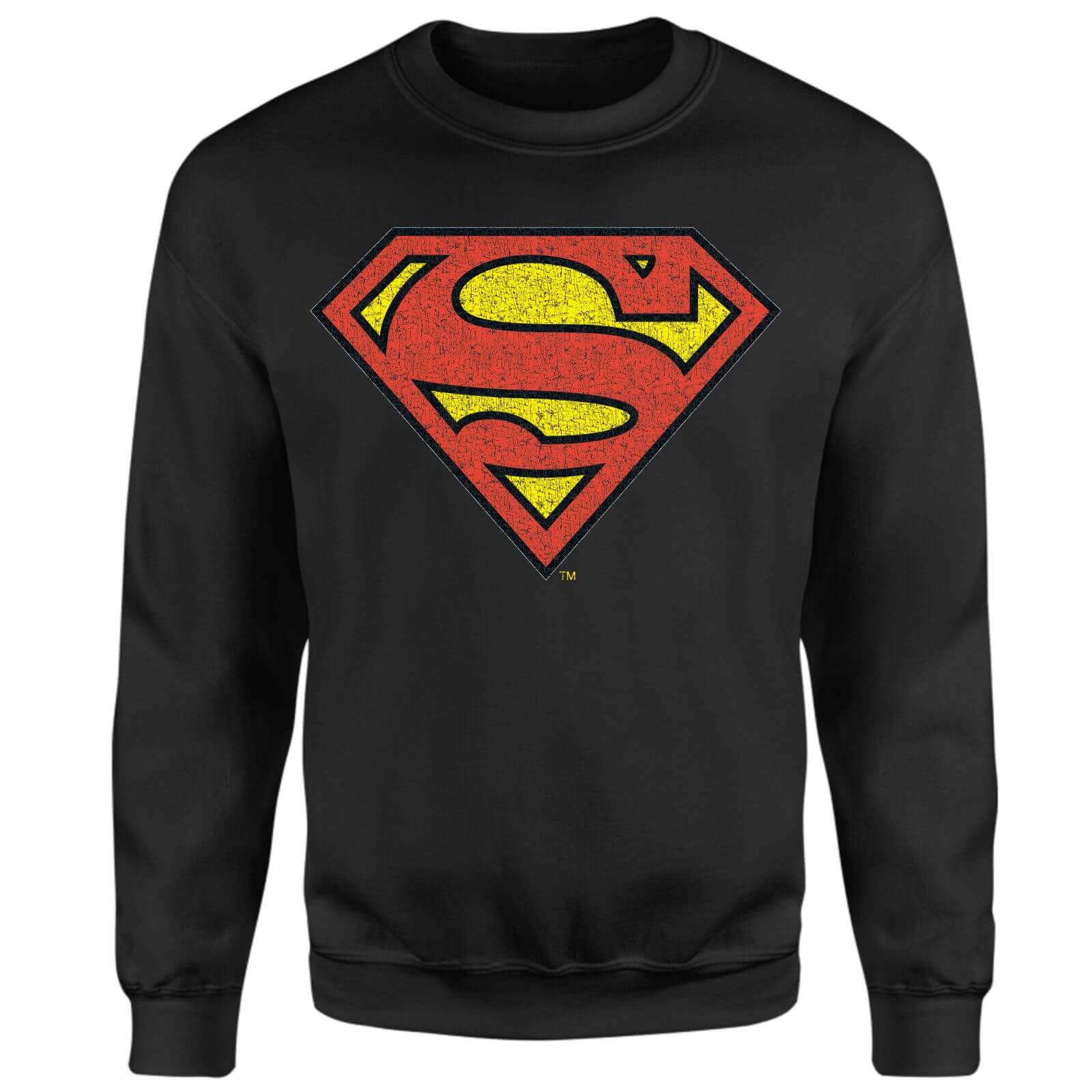 Official Superman Crackle Logo Sweatshirt - Black - XXL