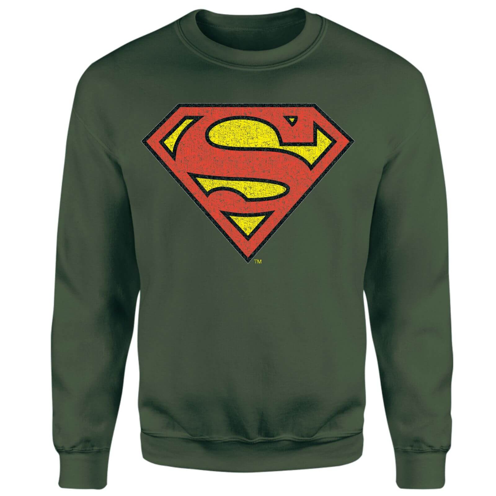 

Official Superman Crackle Logo Sweatshirt - Green - S - Verde