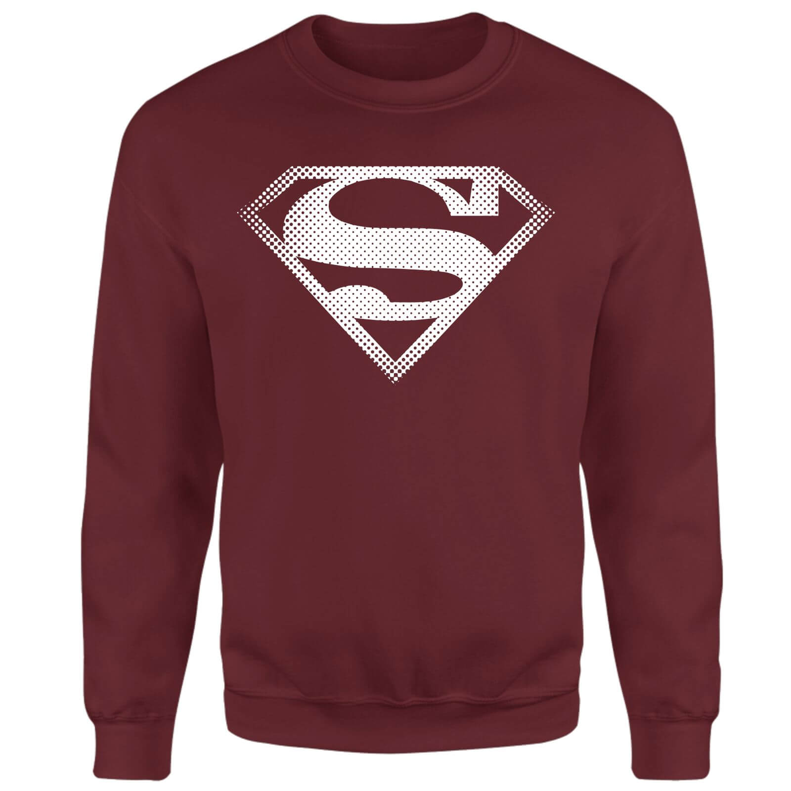 Superman Spot Logo Sweatshirt - Burgundy - M - Burgundy