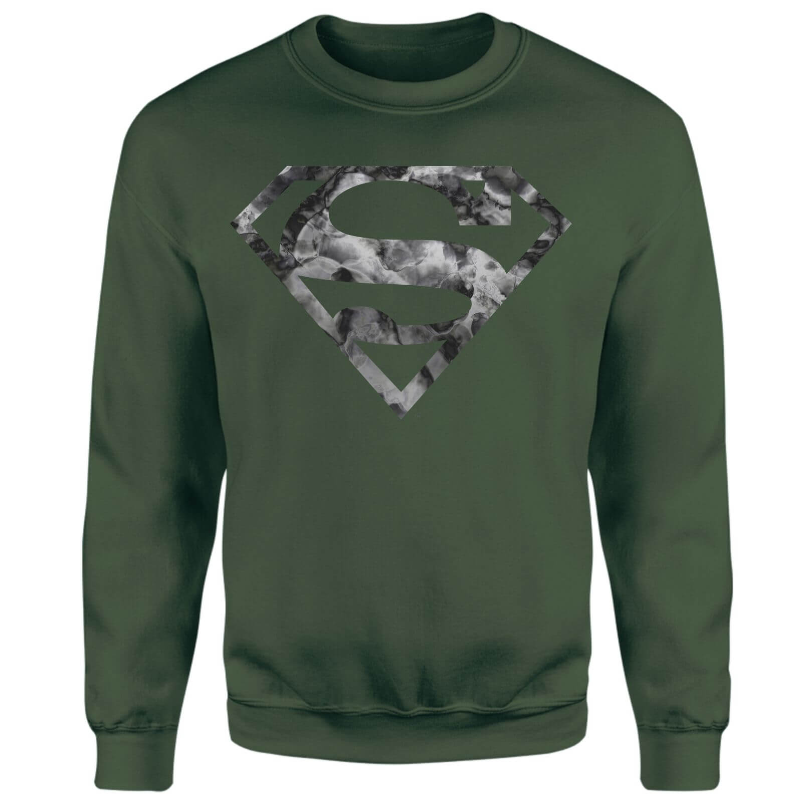 Marble Superman Logo Sweatshirt - Green - XXL - Verde