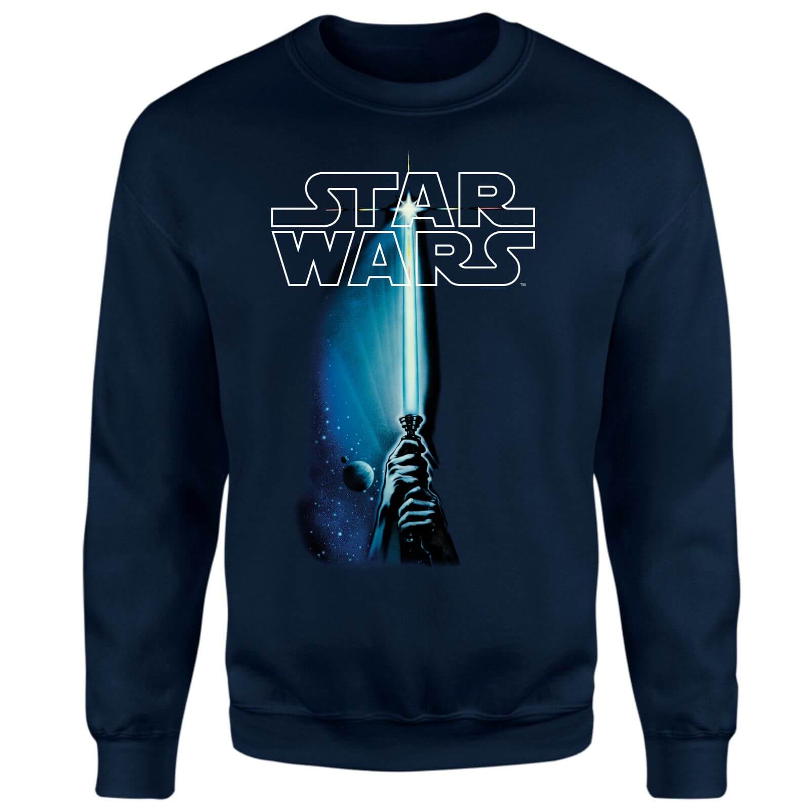 Star Wars Classic Lightsaber Sweatshirt - Navy - XXL - Navy blauw