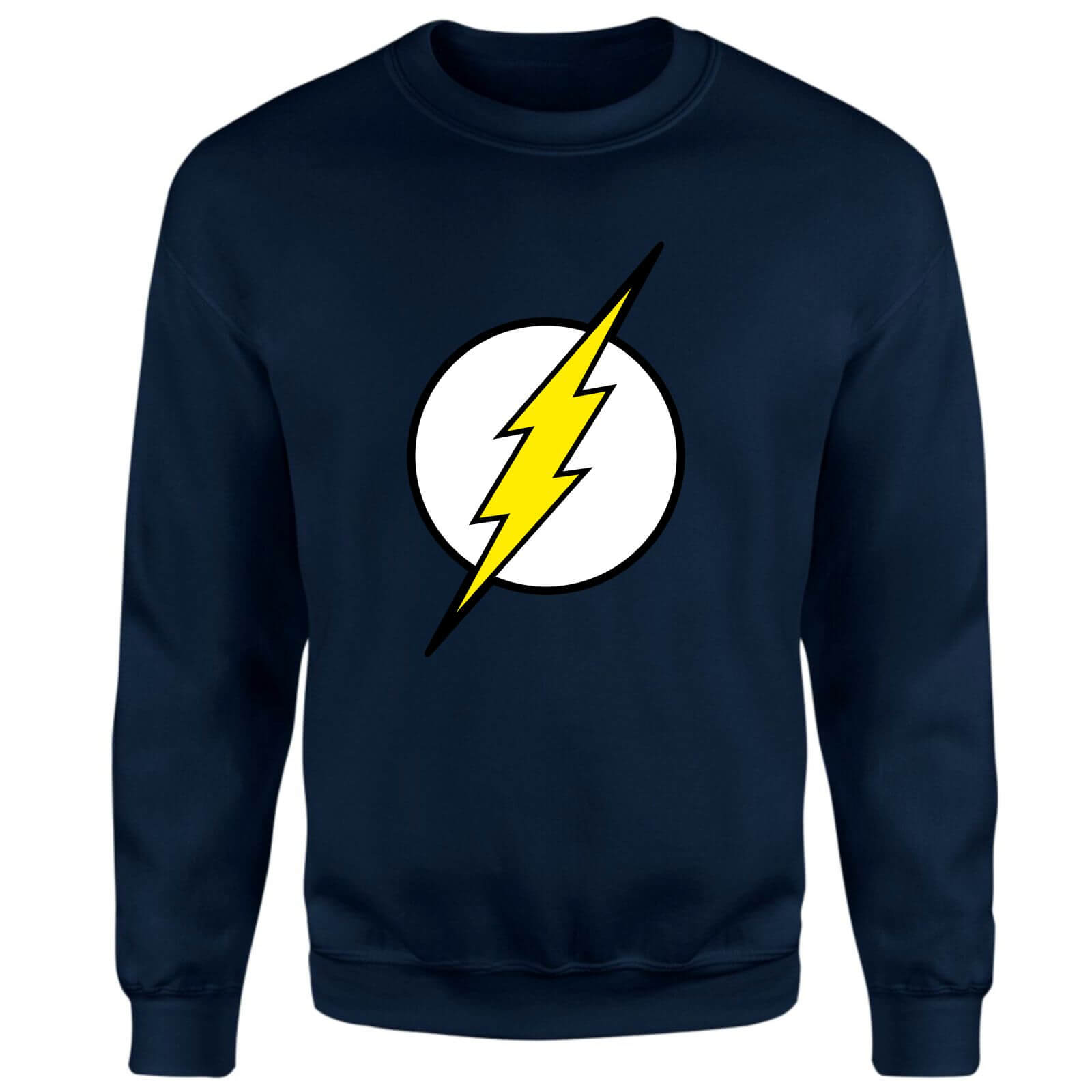 Justice League Flash Logo Sweatshirt - Navy - M - Blu Navy