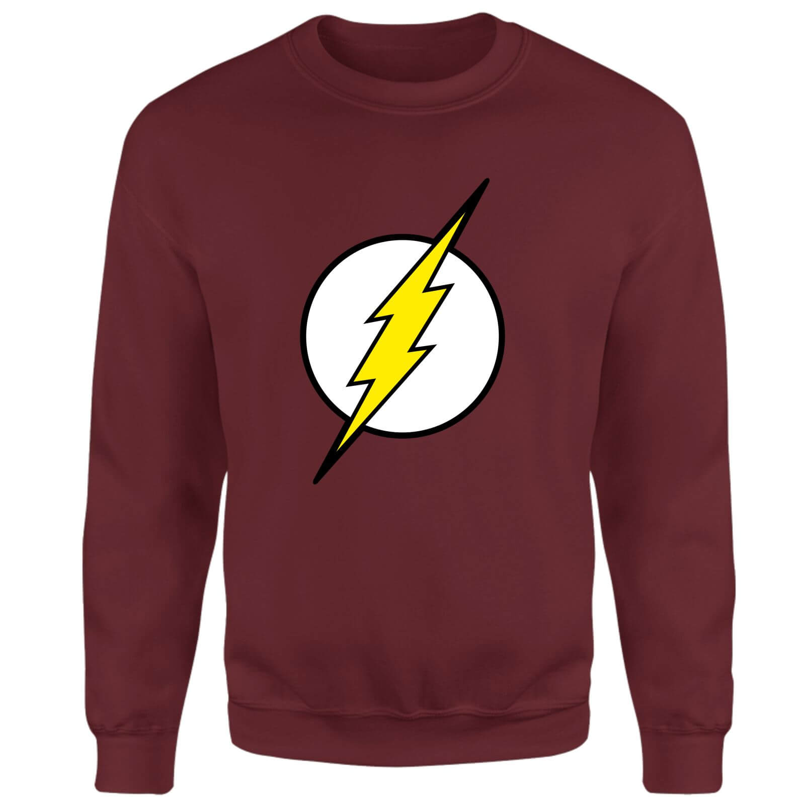 Justice League Flash Logo Sweatshirt – Burgundy – XS – Burgundy